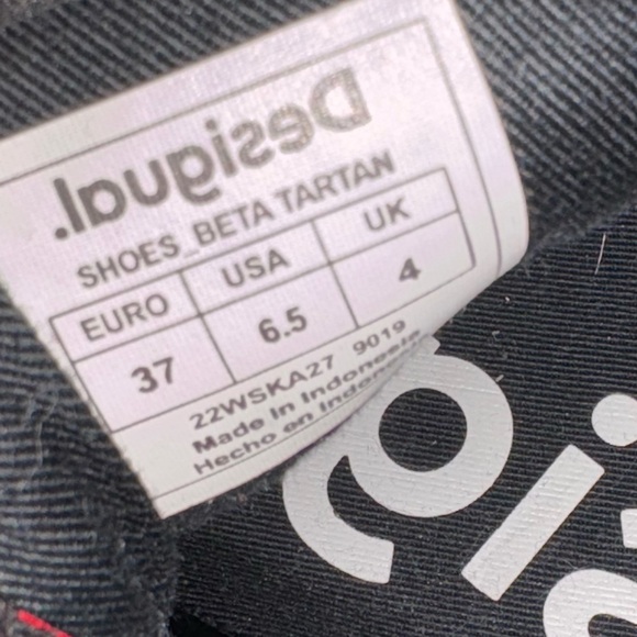 desigual TARTAN HIGH-TOP SNEAKERS plaid textured - Picture 12 of 12